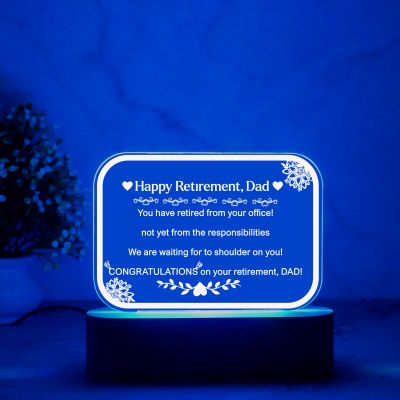 Retirement Gift for Dad Customized With Text Happy Retirement Gift